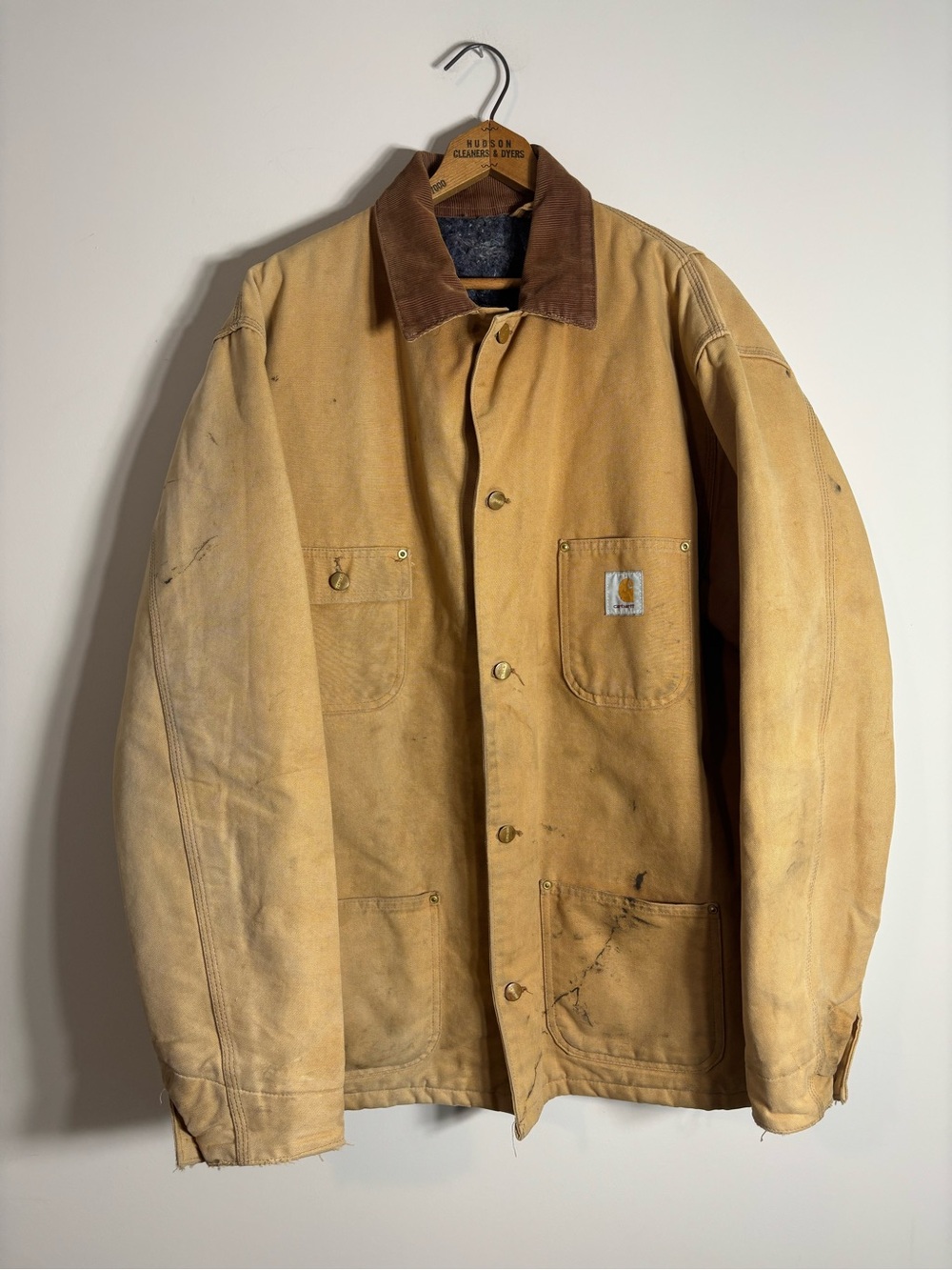 Vintage 90s Carhartt Chore Coat XXL Faded Brown Duck Canvas Utility Barn Jacket